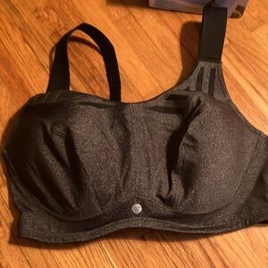 LIVI Max Support Lane Bryant Wicking Underwire Sports Bra Gray Black, Size 44F